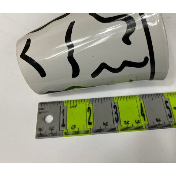 Pair Croix Du Sud Large Ceramic Mugs Coffee Cup B&W Sailboats Abstract Lot 2 - Picture 7 of 11